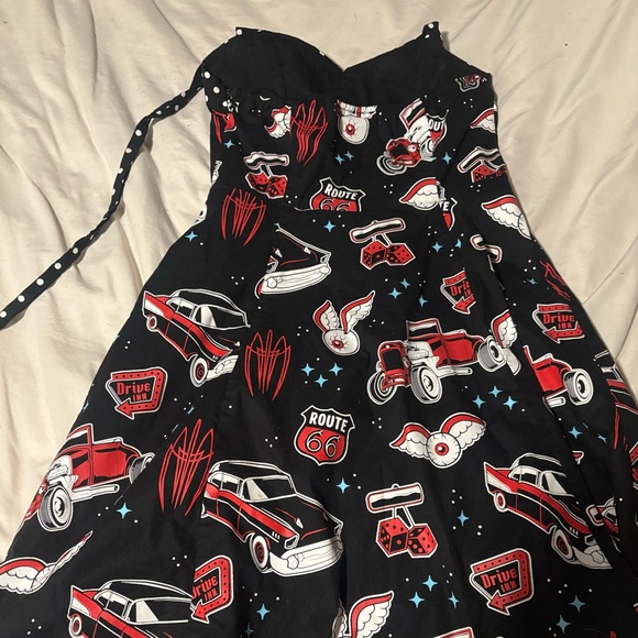Sourpuss Black and Red Hotrod Dress - Picture 5 of 5